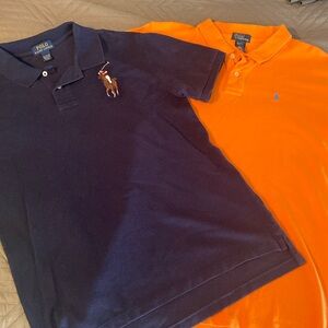 Polo Ralph Lauren short sleeve shirts XL 18/20 navy and orange